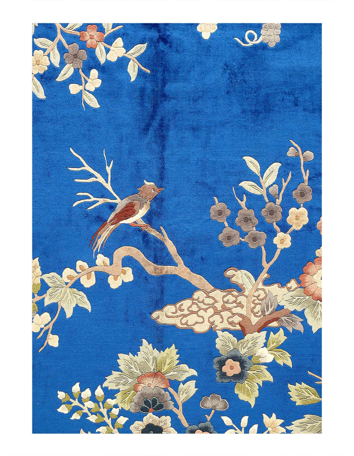 Canvello Chinese Vintage Art Deco Light Blue Rug - 5'6'' X 8'6'' - Canvello