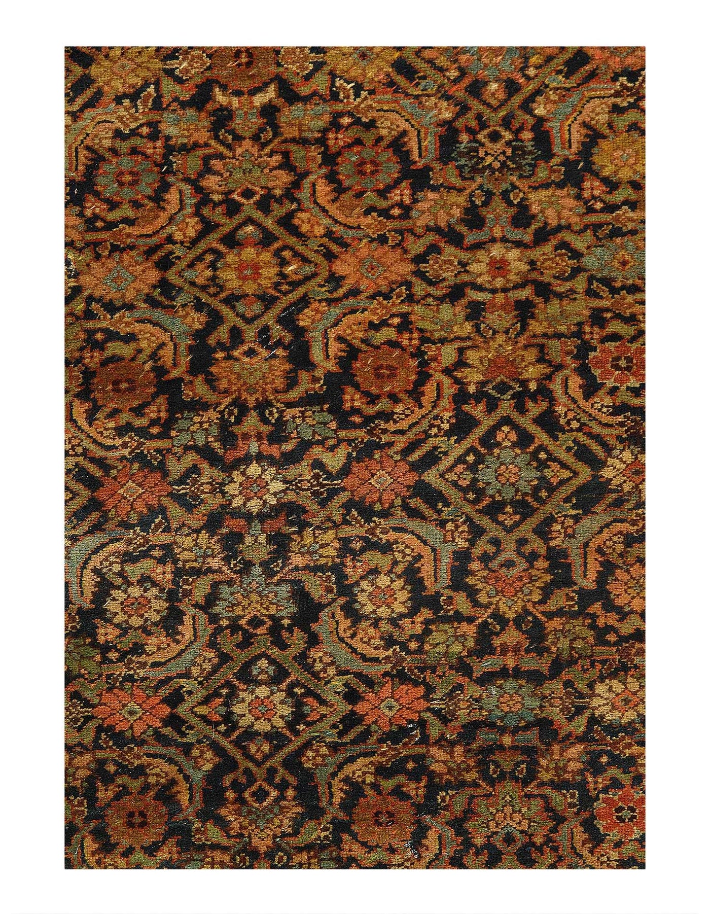 Canvello Circa 1870 Handmade Rust Silkroad Antique Bidjar Rug - 7'9" X 11'6 - Canvello