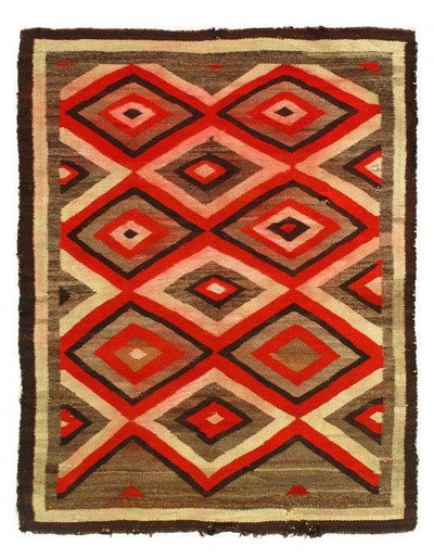 Canvello Circa 1870 Light Brown Antique Navaho - 4'10'' X 6'4'' - Canvello