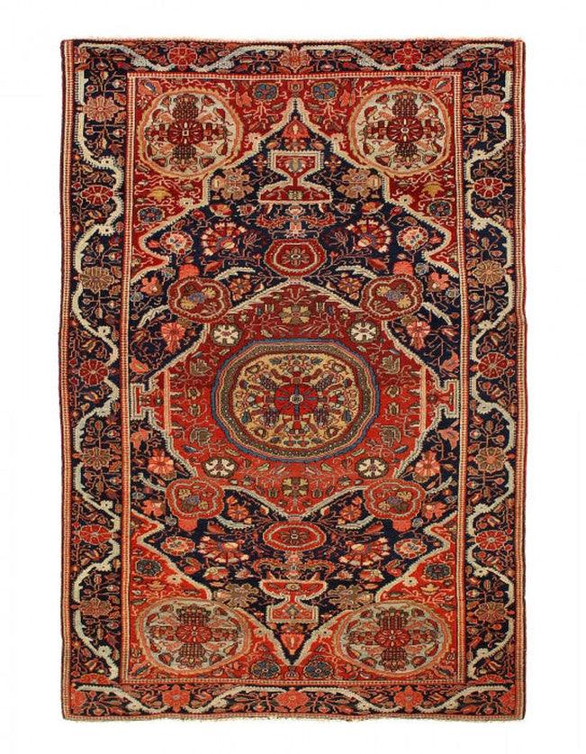 Canvello Circa 1880 Persain Antique Farahan Rug - 4'4" X 6'7" - Canvello