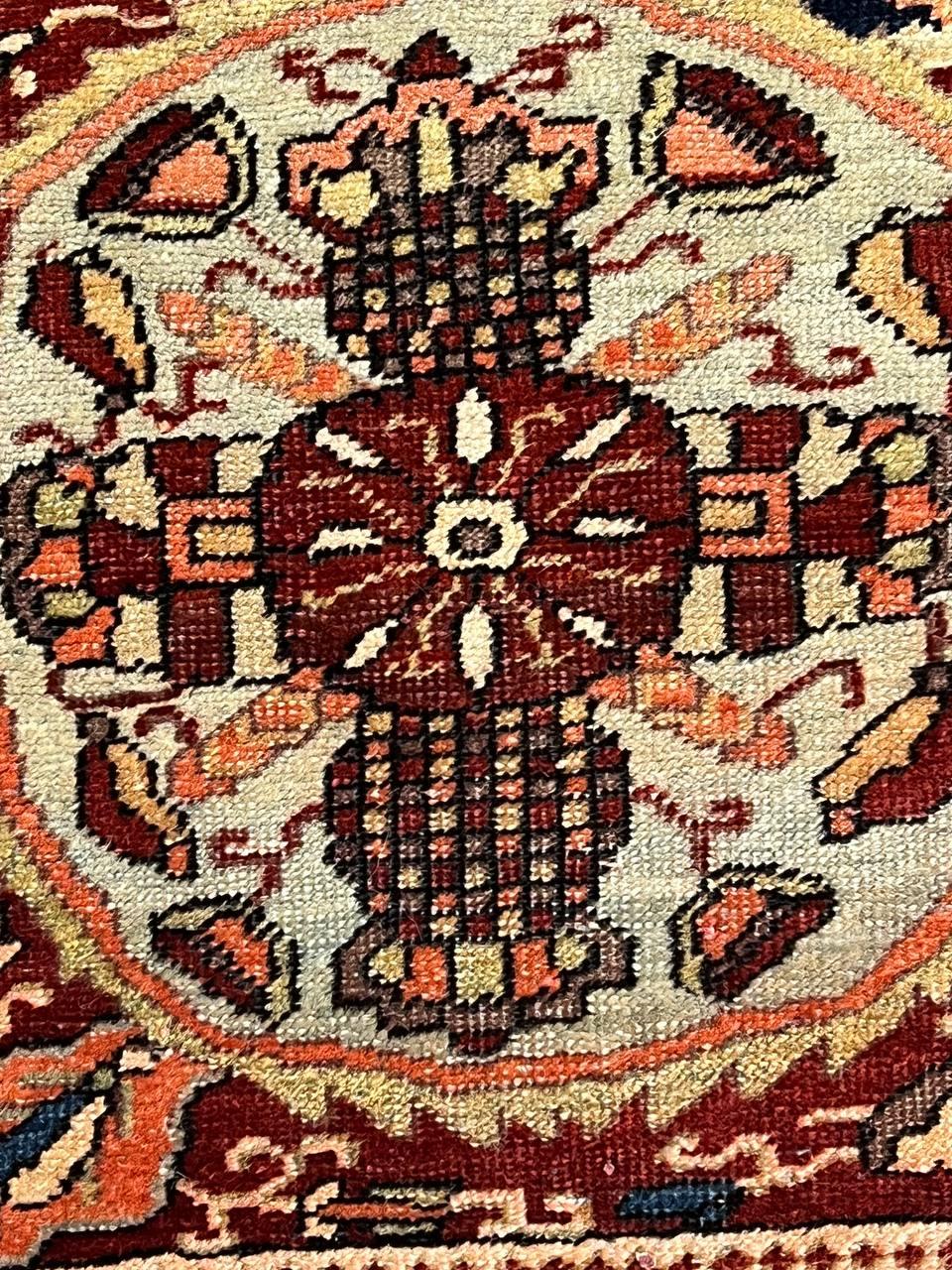 Canvello Circa 1880 Persain Antique Farahan Rug - 4'4" X 6'7" - Canvello