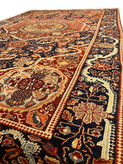 Canvello Circa 1880 Persain Antique Farahan Rug - 4'4" X 6'7" - Canvello