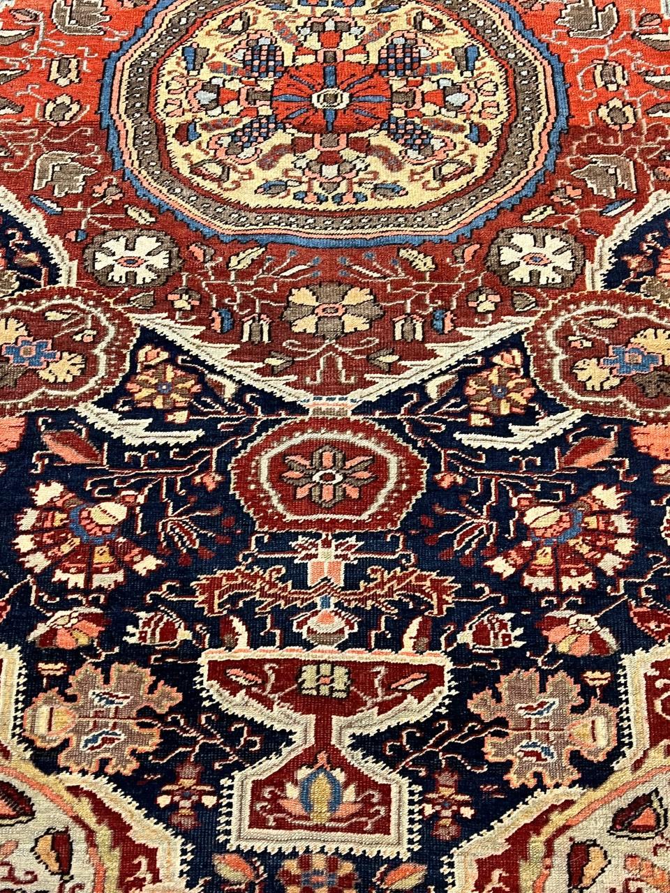 Canvello Circa 1880 Persain Antique Farahan Rug - 4'4" X 6'7" - Canvello