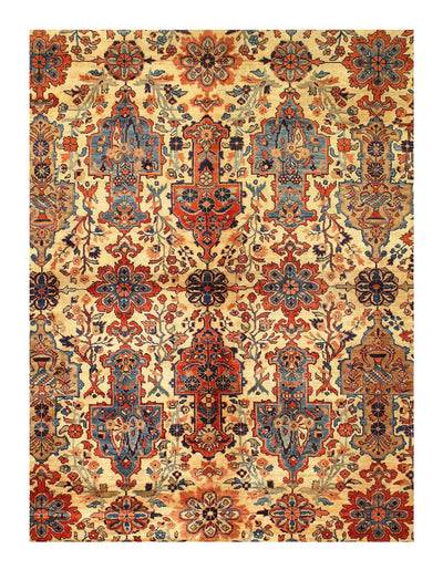 Canvello Circa 1900 Handmade Beige Antique Silkroad Sarouk - 10'3'' X 13'1'' - Canvello