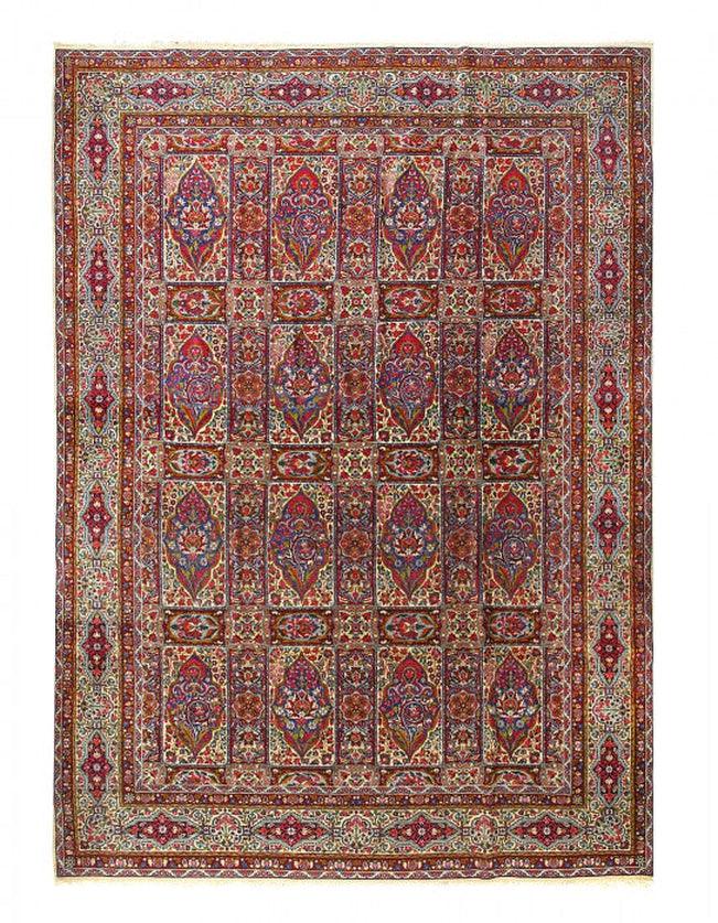 Canvello Circa 1920 Antique Silkroad Lavar Kerman Rug - 10' X 14' - Canvello