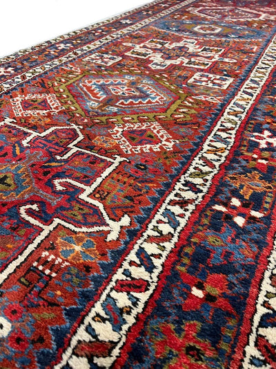 Canvello Circa 1920 Handmade Antique Silkroad Karajeh Runner - 4' X 17' - Canvello