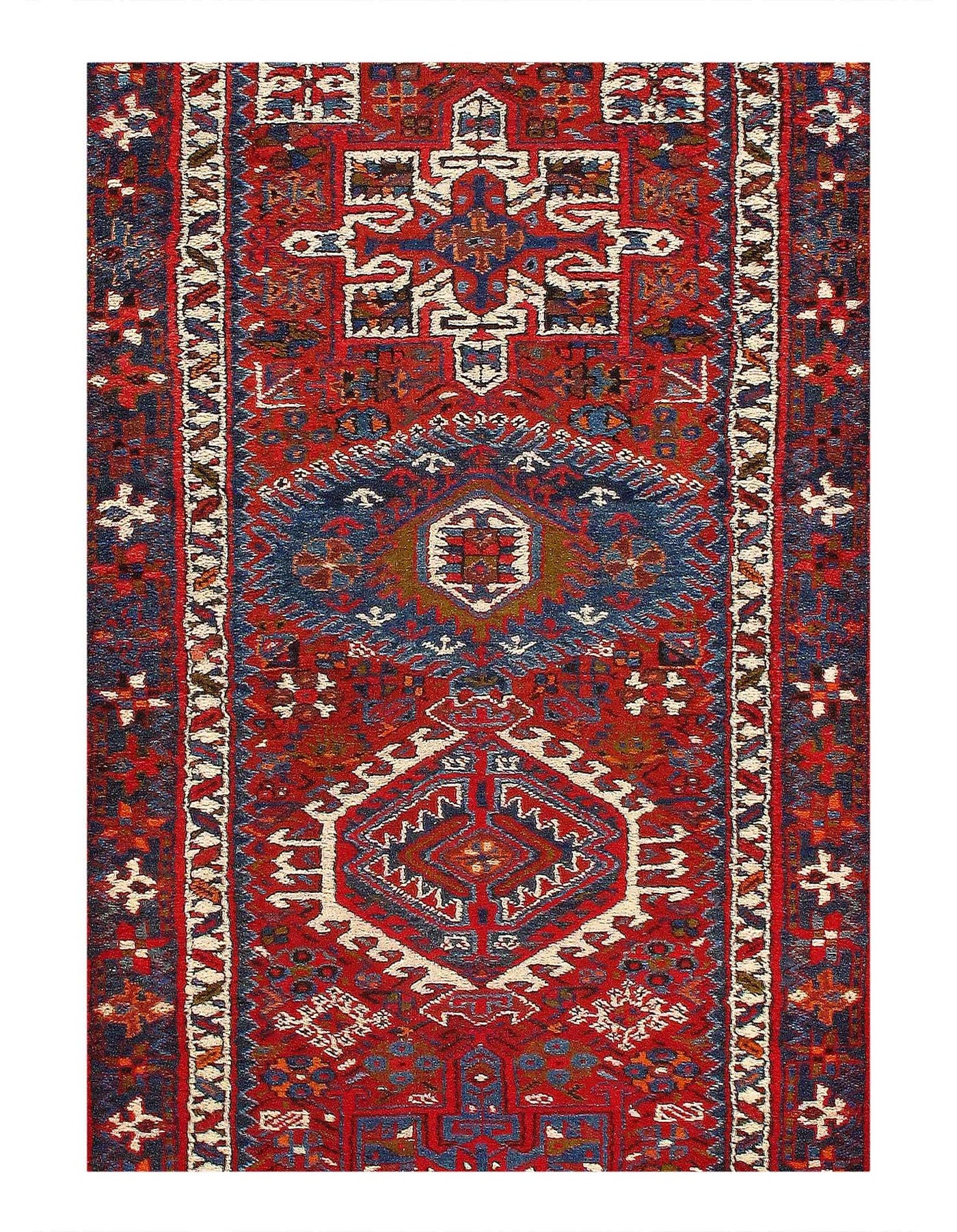 Canvello Circa 1920 Handmade Antique Silkroad Karajeh Runner - 4' X 17' - Canvello