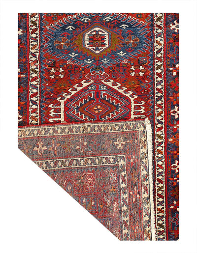 Canvello Circa 1920 Handmade Antique Silkroad Karajeh Runner - 4' X 17' - Canvello