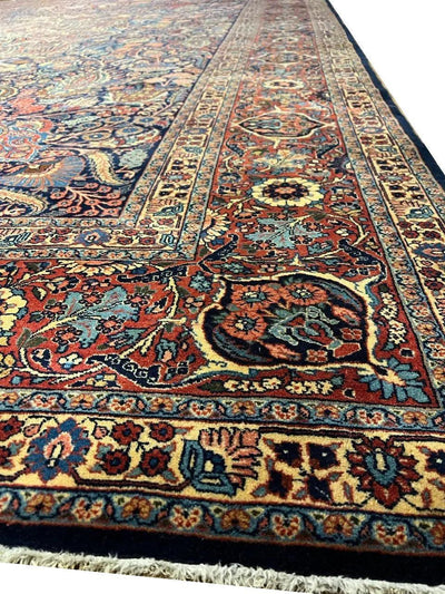 Canvello Circa 1930 Hand Knotted Antique Kashan Rug - 13' X 18' - Canvello