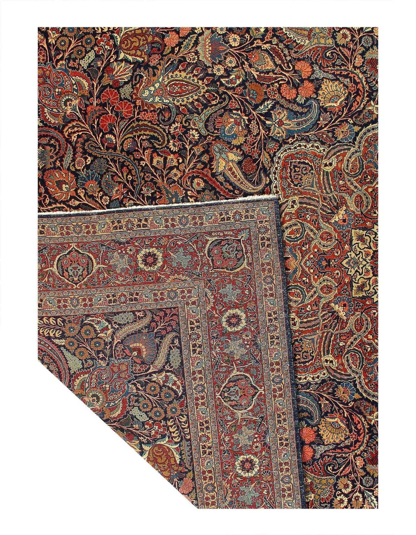 Canvello Circa 1930 Hand Knotted Antique Kashan Rug - 13' X 18' - Canvello