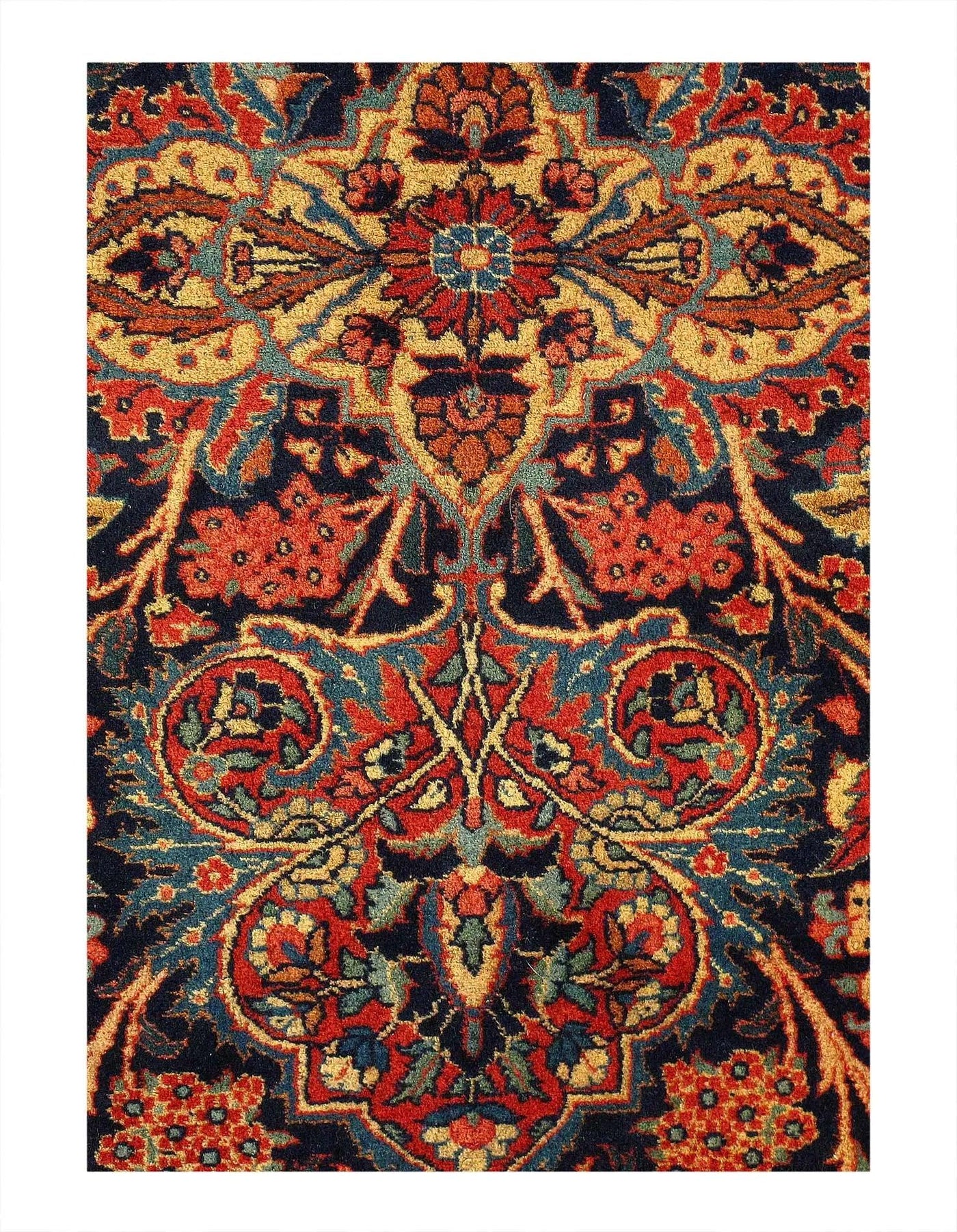 Canvello Circa 1930 Hand Knotted Antique Kashan Rug - 13' X 18'