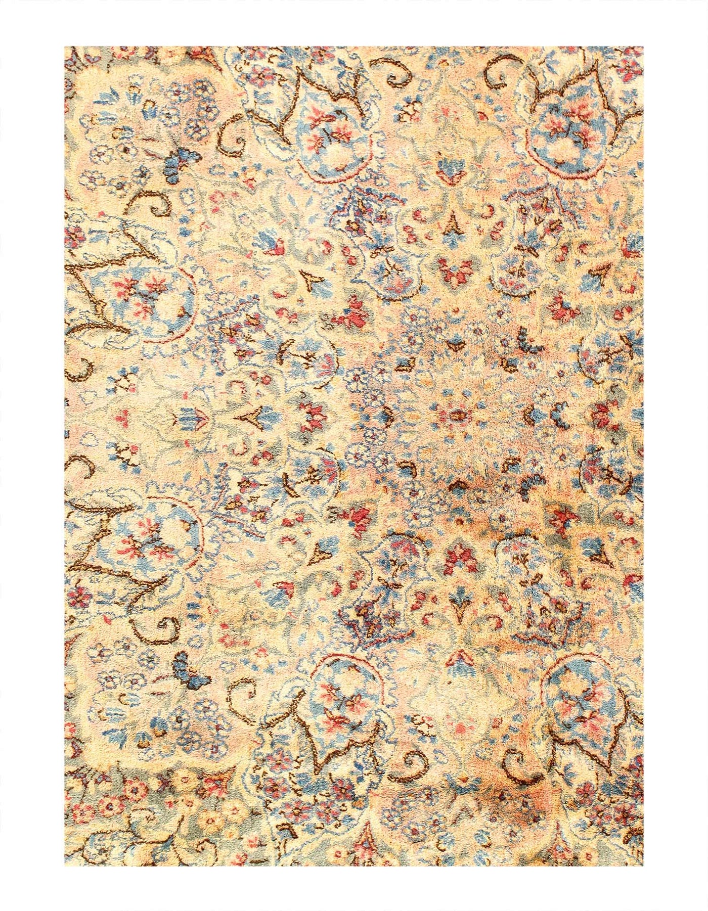 Canvello Circa 1940 Ivory Fine Silkroad Kerman - 11'7'' X 22'2'' - Canvello