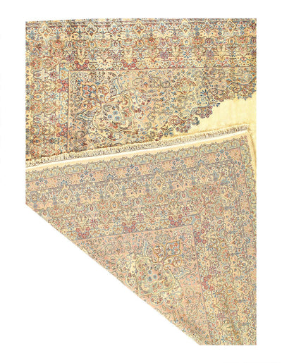 Canvello Circa 1940 Ivory Fine Silkroad Kerman - 11'7'' X 22'2'' - Canvello