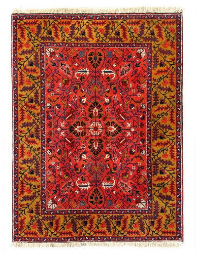 Canvello Circa 1950 Rose Antique Heriz Rug - 5' X 7' - Canvello