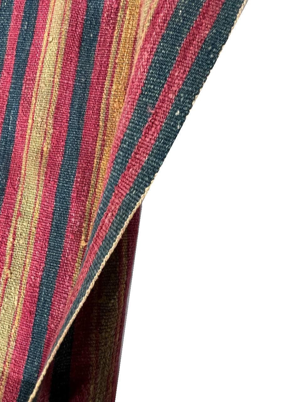 Canvello Circa 1970 Fine Flat Weave Vintage Textile - 4'6'' X 8'