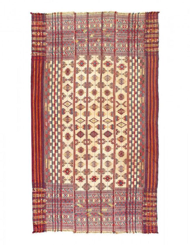 Canvello Circa 1970 Fine Flat Weave Vintage Textile - 4'6'' X 8' - Canvello