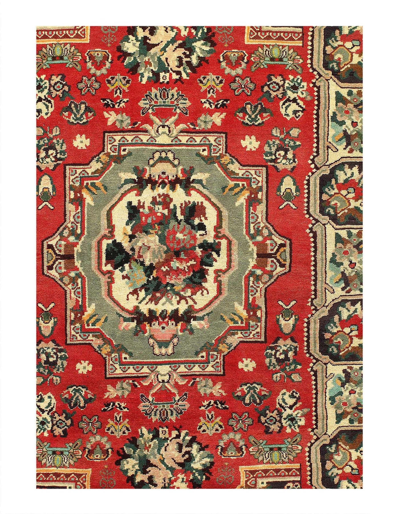 Canvello Circa 1970 Fine Hand Knotted Persian Vintage Bakhtiari Rug - 5'4'' X 8'11''