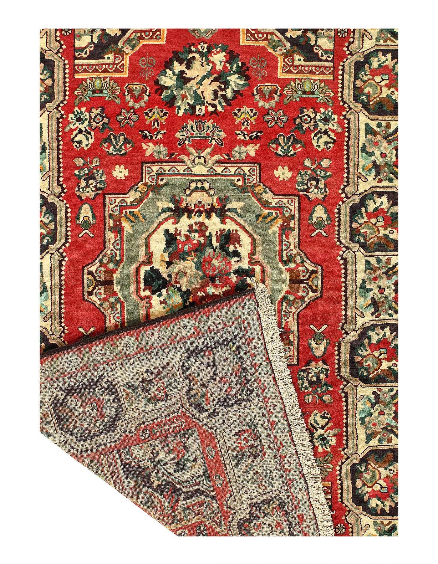 Canvello Circa 1970 Fine Hand Knotted Silkroad Vintage Bakhtiari Rug - 5'4'' X 8'11'' - Canvello