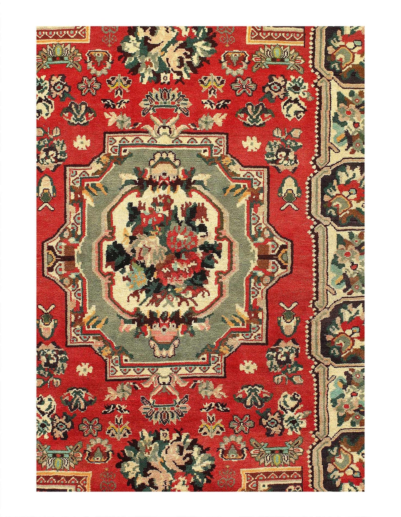 Canvello Circa 1970 Fine Hand Knotted Silkroad Vintage Bakhtiari Rug - 5'4'' X 8'11'' - Canvello