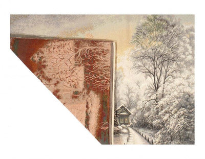 City Covered with Snow Landscape Wall Tapestry 2'5'' X 4'1''