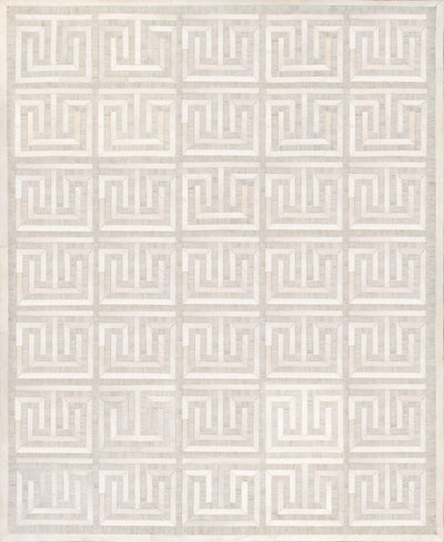 Canvello Cowhide & Sari Silk Multicolor Area Rug- 8'9" X 11'9"
