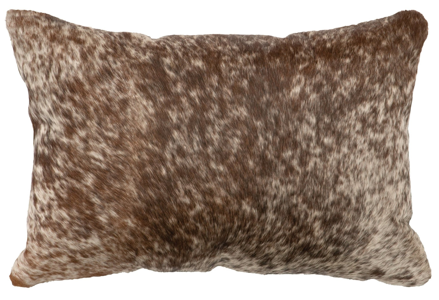 Canvello Dark Brown Speckled Leather Pillow - Fabric Back - 12"x18" - Canvello