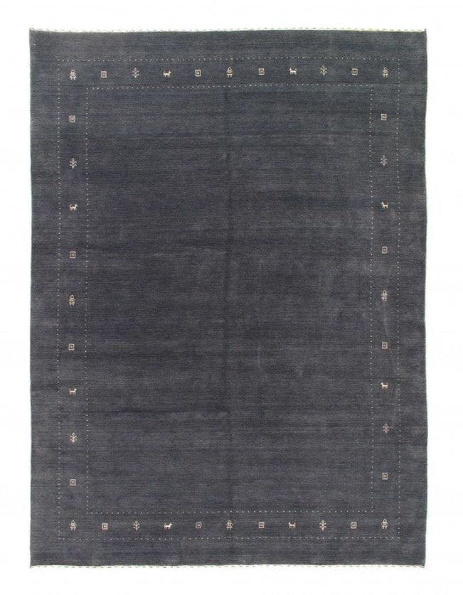 Canvello Dark Gray Fine Hand knotted Gabbeh Rug 8'11'' X 12' - Canvello