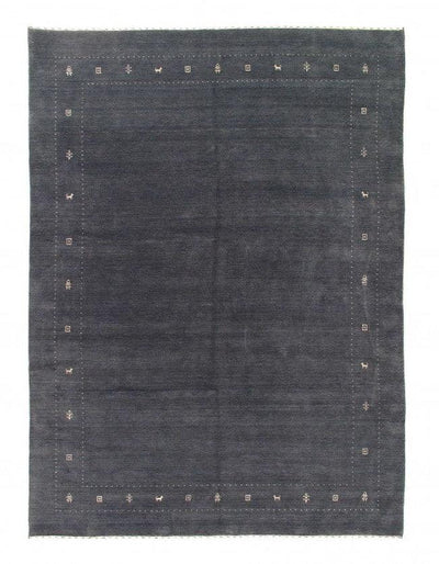 Canvello Dark Gray Fine Hand knotted Gabbeh Rug 8'11'' X 12' - Canvello