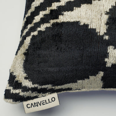 Canvello Decorative Black And White Throw Pillow - 24"x24" - Canvello