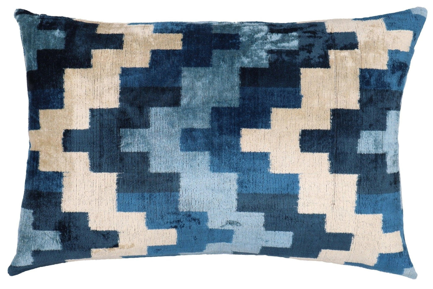 Canvello Decorative Navy Blue Throw Pillow Down Filled - 16x24 in - Canvello