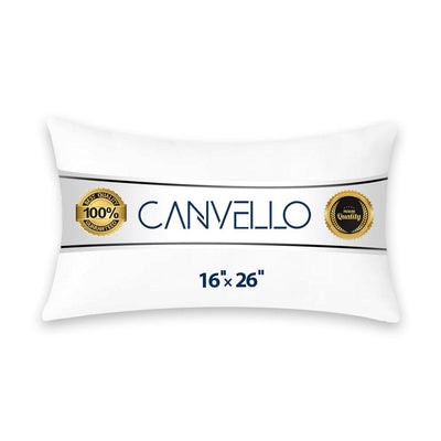 Canvello Decorative Pillow inserts , Throw Pillow Insert Down - Feather fill for extra fluff with 233 thread count - 100% cotton cover - Quality Checked in U.S.A - Canvello