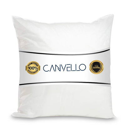 Canvello Decorative Pillow inserts , Throw Pillow Insert Down - Feather fill for extra fluff with 233 thread count - 100% cotton cover - Quality Checked in U.S.A - Canvello