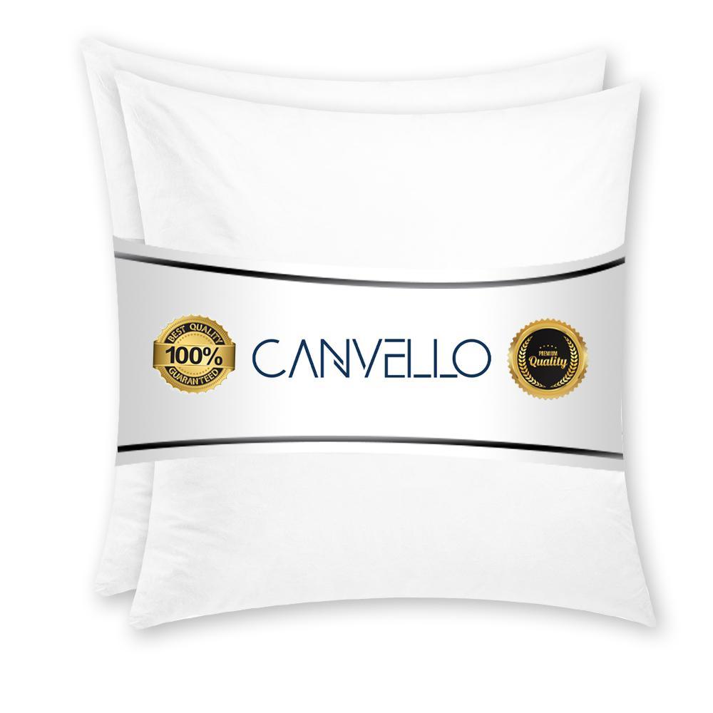 Canvello Decorative Pillow inserts , Throw Pillow Insert Down - Feather fill for extra fluff with 233 thread count - 100% cotton cover - Quality Checked in U.S.A - Canvello