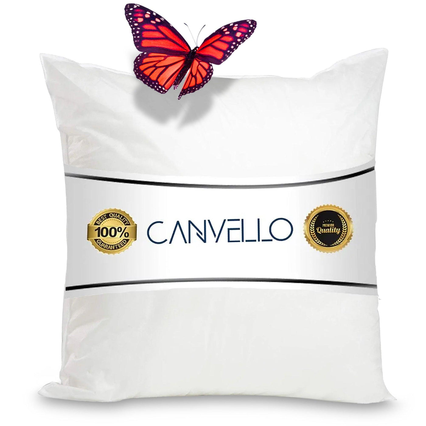 Canvello Decorative Pillow inserts , Throw Pillow Insert Down - Feather fill for extra fluff with 233 thread count - 100% cotton cover - Quality Checked in U.S.A - Canvello