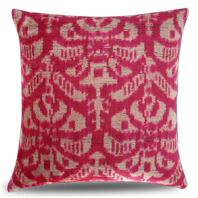 Canvello Decorative Pink Beige Geometric Throw Pillow Down Feather Filled - 16x16 in - Canvello