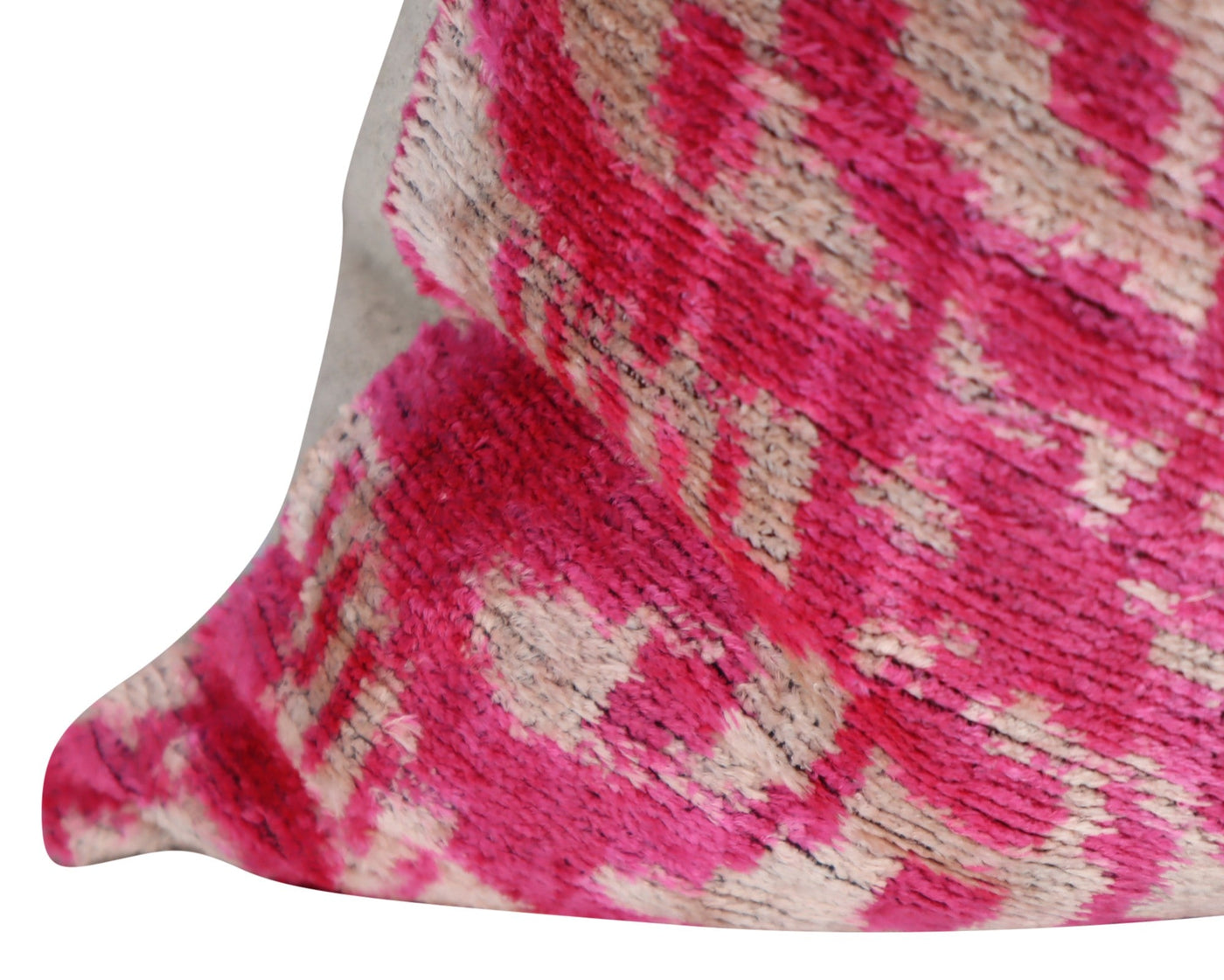 Canvello Decorative Pink Beige Geometric Throw Pillow Down Feather Filled - 16x16 in - Canvello