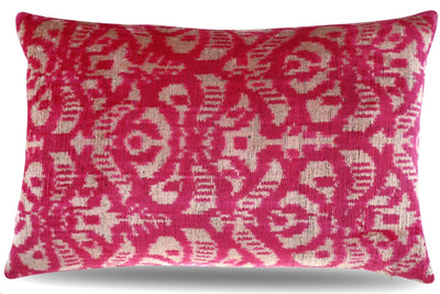 Canvello Decorative Pink Beige Geometric Throw Pillow Down Feather Filled - 16x24 in - Canvello