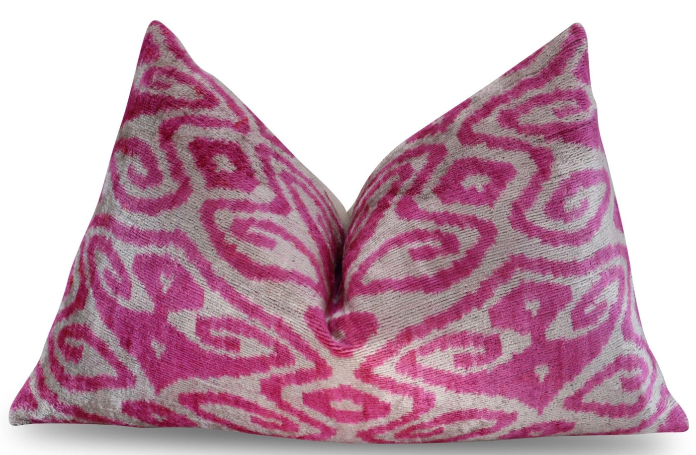 Canvello Decorative Pink Purple Geometric Throw Pillow Down Feather Filled - 16x24 in - Canvello