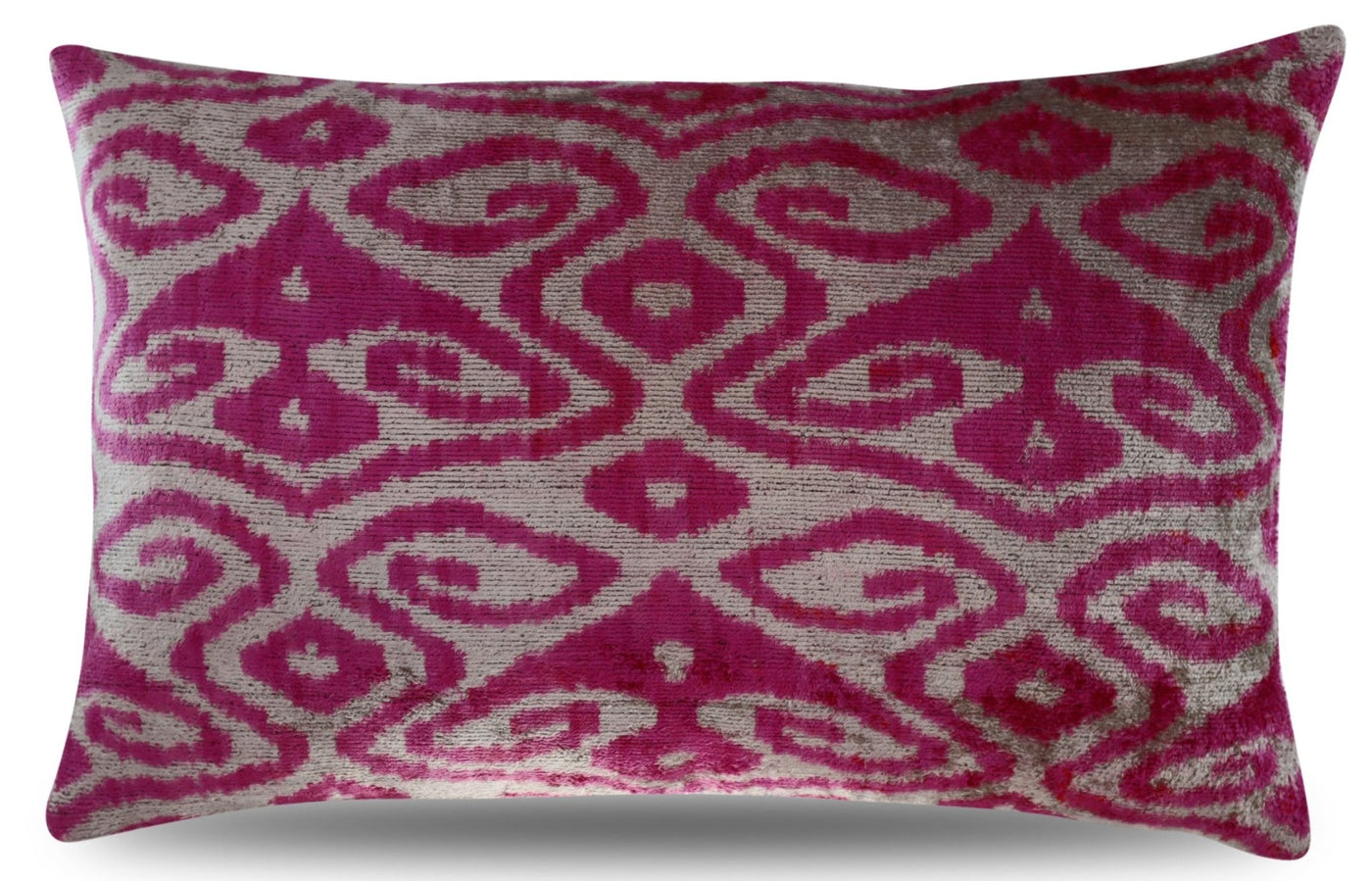 Canvello Decorative Pink Purple Geometric Throw Pillow Down Feather Filled - 16x24 in - Canvello