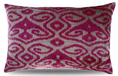 Canvello Decorative Pink Purple Geometric Throw Pillow Down Feather Filled - 16x24 in - Canvello