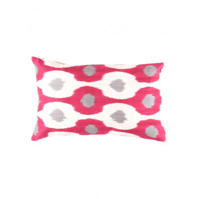 Canvello Decorative Throw IKAT Silk Pillow - 16" X 24"