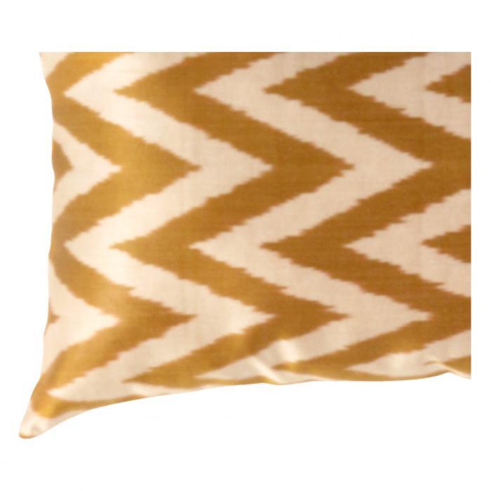 Turkish Gold Silk Ikat Pillow | Gold Silk Ikat Pillow | Canvello