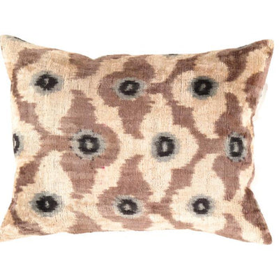 Canvello Decorative Throw Velvet Ikat Pillow - 15'' X 20'' - Canvello