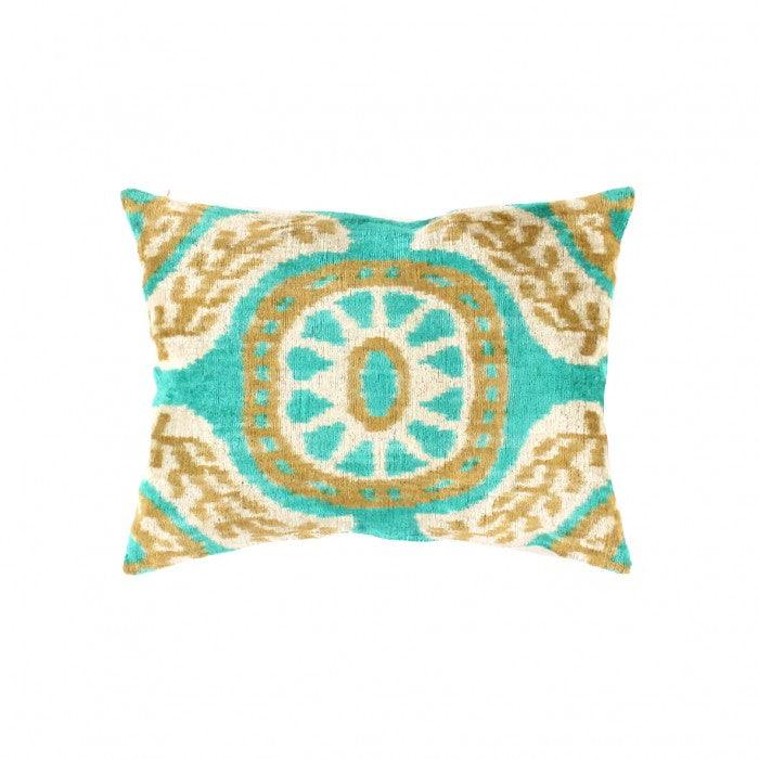 Canvello Decorative Throw Velvet Ikat Pillow - 16" X 24" - Canvello