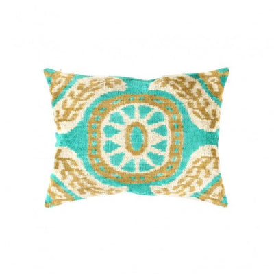 Canvello Decorative Throw Velvet Ikat Pillow - 16" X 24" - Canvello