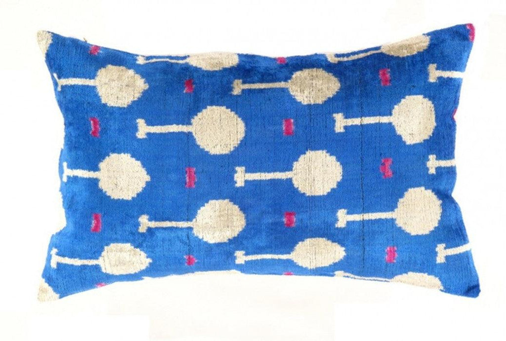 Canvello Decorative Throw Velvet Ikat Pillow
