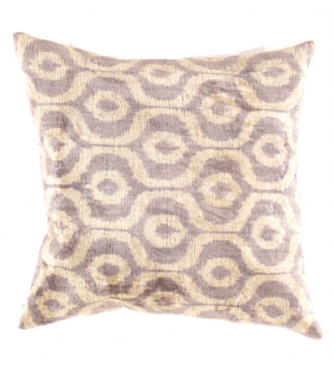 Canvello Decorative Throw Velvet Ikat Pillow - 24'' X 24" - Canvello