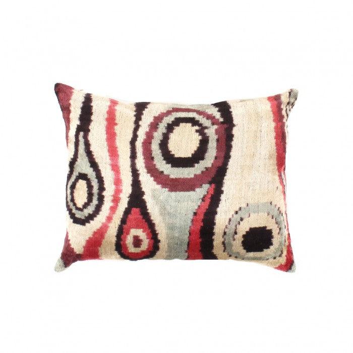 Canvello Decorative Throw Velvet Ikat Pillow - Thumbnail 2