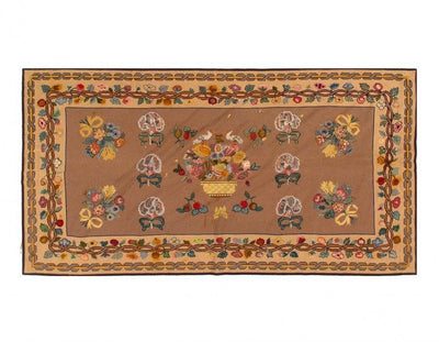 Canvello Early 20th Century English Needlework Rug 3'8'' X 6'11'' - Canvello