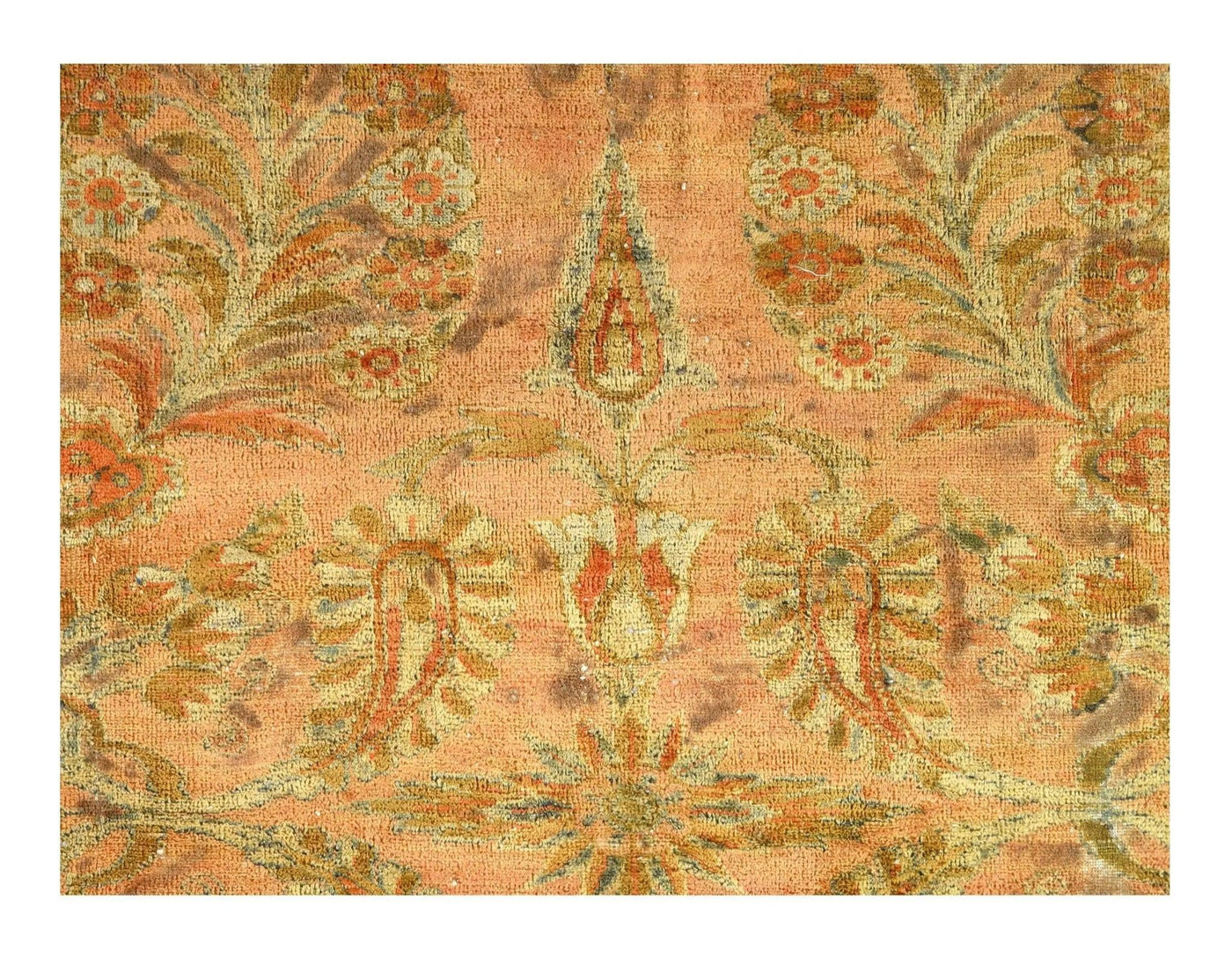 Canvello Early 20th Century Silkroad Lilian Tan Rug - 12'6" x 19'8" - Canvello